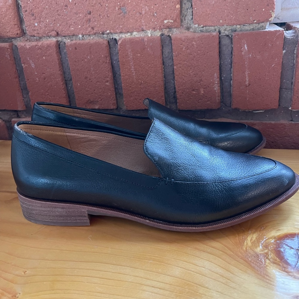 Madewell Black Leather The Frances Loafer Size 9